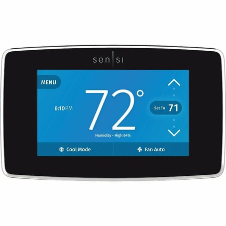 EMERSON Sensi WiFi 7-Day Programmable Black Digital Thermostat ST75